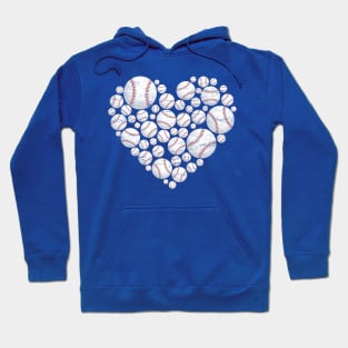 Baseball Heart Design For Baseball Lovers Hoodie